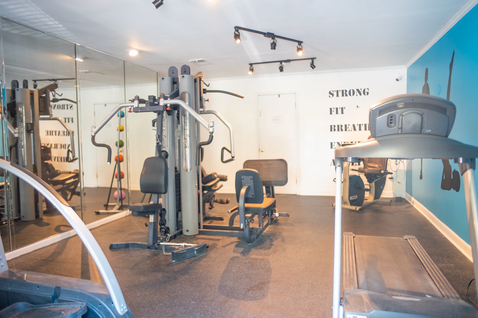 fitness center at Ashley Woods Apartments, located in the heart of Greensboro, North Carolina