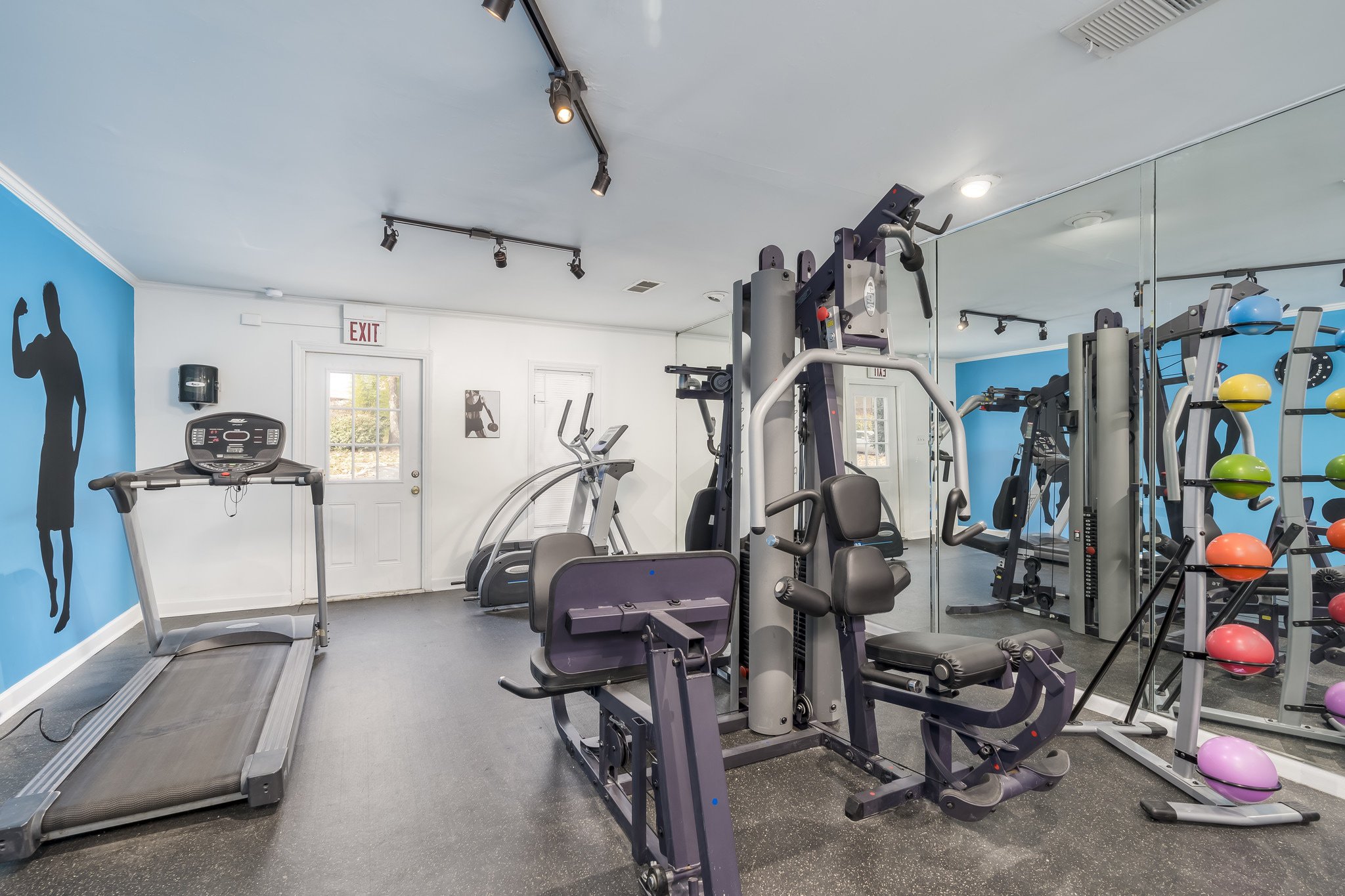 gym at Ashley Woods Apartments, located in the heart of Greensboro, North Carolina