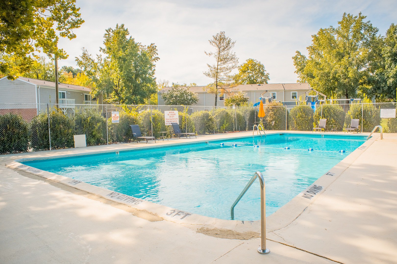 pool at Ashley Woods Apartments, located in the heart of Greensboro, North Carolina